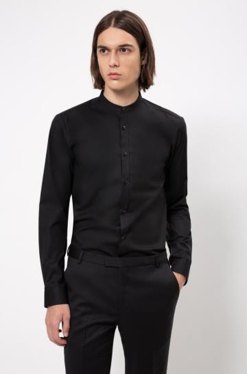Koszula HUGO Extra Slim Fit Czarne Męskie (Pl08011)